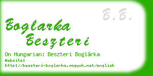 boglarka beszteri business card